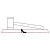 CRY047 - 13 7/8" x 4 1/4" Crystal Gavel on Black Base Thumbnail