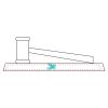 CRY047 - 13 7/8" x 4 1/4" Crystal Gavel on Black Base Thumbnail