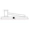 CRY047 - 13 7/8" x 4 1/4" Crystal Gavel on Black Base Thumbnail