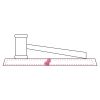 CRY047 - 13 7/8" x 4 1/4" Crystal Gavel on Black Base Thumbnail