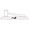 CRY047 - 13 7/8" x 4 1/4" Crystal Gavel on Black Base Thumbnail