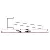 CRY047 - 13 7/8" x 4 1/4" Crystal Gavel on Black Base Thumbnail