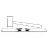 CRY047 - 13 7/8" x 4 1/4" Crystal Gavel on Black Base Thumbnail
