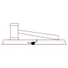 CRY047 - 13 7/8" x 4 1/4" Crystal Gavel on Black Base Thumbnail