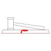 CRY047 - 13 7/8" x 4 1/4" Crystal Gavel on Black Base Thumbnail
