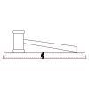 CRY047 - 13 7/8" x 4 1/4" Crystal Gavel on Black Base Thumbnail