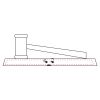 CRY047 - 13 7/8" x 4 1/4" Crystal Gavel on Black Base Thumbnail