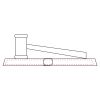 CRY047 - 13 7/8" x 4 1/4" Crystal Gavel on Black Base Thumbnail