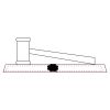 CRY047 - 13 7/8" x 4 1/4" Crystal Gavel on Black Base Thumbnail