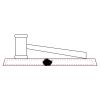 CRY047 - 13 7/8" x 4 1/4" Crystal Gavel on Black Base Thumbnail