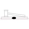 CRY047 - 13 7/8" x 4 1/4" Crystal Gavel on Black Base Thumbnail