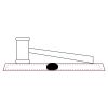 CRY047 - 13 7/8" x 4 1/4" Crystal Gavel on Black Base Thumbnail