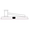 CRY047 - 13 7/8" x 4 1/4" Crystal Gavel on Black Base Thumbnail