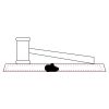 CRY047 - 13 7/8" x 4 1/4" Crystal Gavel on Black Base Thumbnail
