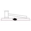 CRY047 - 13 7/8" x 4 1/4" Crystal Gavel on Black Base Thumbnail