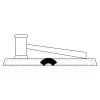 CRY047 - 13 7/8" x 4 1/4" Crystal Gavel on Black Base Thumbnail