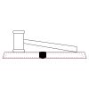 CRY047 - 13 7/8" x 4 1/4" Crystal Gavel on Black Base Thumbnail
