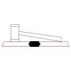 CRY047 - 13 7/8" x 4 1/4" Crystal Gavel on Black Base Thumbnail