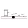 CRY047 - 13 7/8" x 4 1/4" Crystal Gavel on Black Base Thumbnail