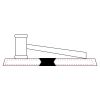 CRY047 - 13 7/8" x 4 1/4" Crystal Gavel on Black Base Thumbnail