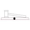 CRY047 - 13 7/8" x 4 1/4" Crystal Gavel on Black Base Thumbnail