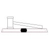 CRY047 - 13 7/8" x 4 1/4" Crystal Gavel on Black Base Thumbnail