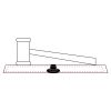 CRY047 - 13 7/8" x 4 1/4" Crystal Gavel on Black Base Thumbnail