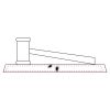 CRY047 - 13 7/8" x 4 1/4" Crystal Gavel on Black Base Thumbnail