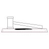 CRY047 - 13 7/8" x 4 1/4" Crystal Gavel on Black Base Thumbnail
