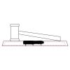 CRY047 - 13 7/8" x 4 1/4" Crystal Gavel on Black Base Thumbnail
