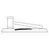 CRY047 - 13 7/8" x 4 1/4" Crystal Gavel on Black Base Thumbnail