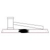 CRY047 - 13 7/8" x 4 1/4" Crystal Gavel on Black Base Thumbnail