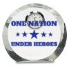[CRY169] 4.5" Round Crystal Clock Thumbnail
