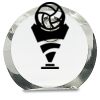 [CRY169] 4.5" Round Crystal Clock Thumbnail