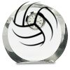 [CRY169] 4.5" Round Crystal Clock Thumbnail