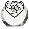 [CRY169] 4.5" Round Crystal Clock Thumbnail
