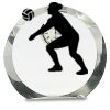 [CRY169] 4.5" Round Crystal Clock Thumbnail