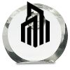 [CRY169] 4.5" Round Crystal Clock Thumbnail