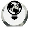 [CRY169] 4.5" Round Crystal Clock Thumbnail