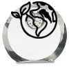 [CRY169] 4.5" Round Crystal Clock Thumbnail