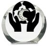 [CRY169] 4.5" Round Crystal Clock Thumbnail