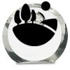 [CRY169] 4.5" Round Crystal Clock Thumbnail