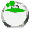 [CRY169] 4.5" Round Crystal Clock Thumbnail
