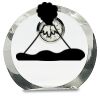 [CRY169] 4.5" Round Crystal Clock Thumbnail