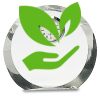 [CRY169] 4.5" Round Crystal Clock Thumbnail