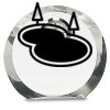 [CRY169] 4.5" Round Crystal Clock Thumbnail