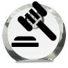 [CRY169] 4.5" Round Crystal Clock Thumbnail