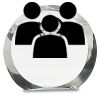 [CRY169] 4.5" Round Crystal Clock Thumbnail