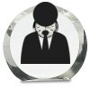 [CRY169] 4.5" Round Crystal Clock Thumbnail
