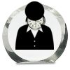 [CRY169] 4.5" Round Crystal Clock Thumbnail
